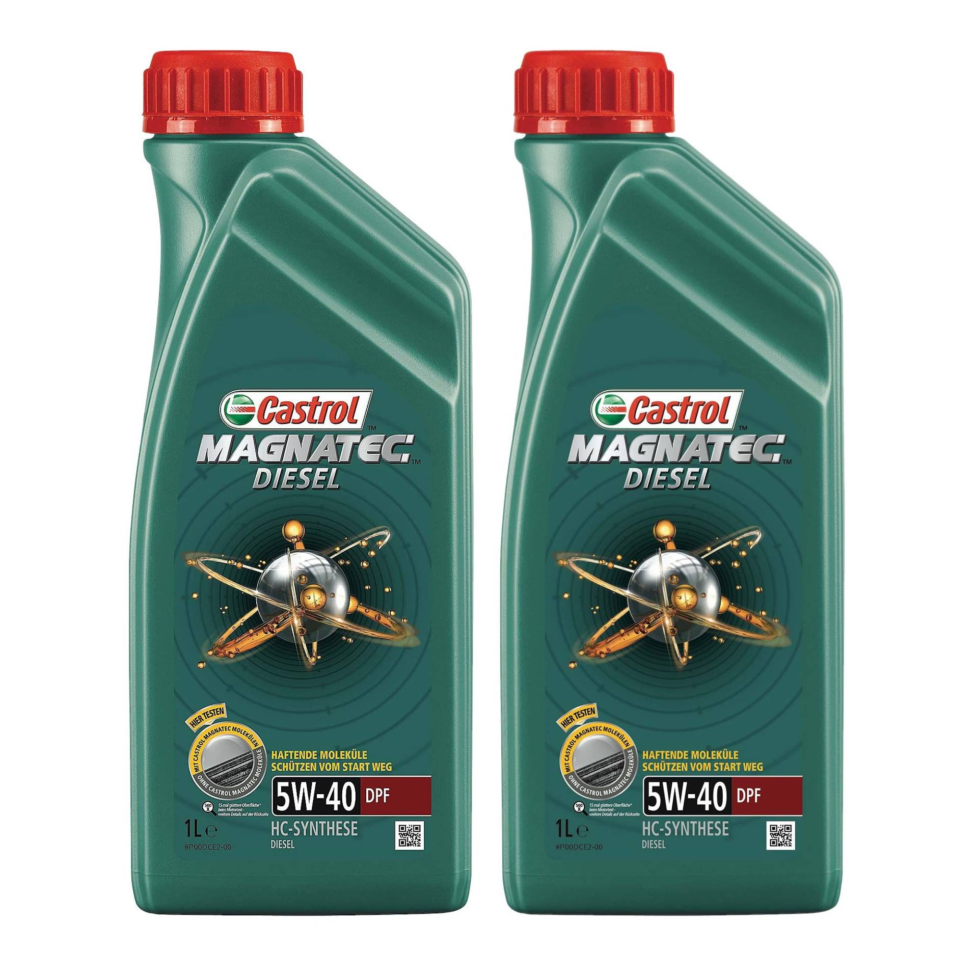 2x 1 L = 2 Liter Castrol Magnatec Diesel 5W-40 DPF Motoröl 2x 1 L = 2 Liter Castrol Magnatec Diesel 5W-40 DPF Motoröl von Castrol Bundle