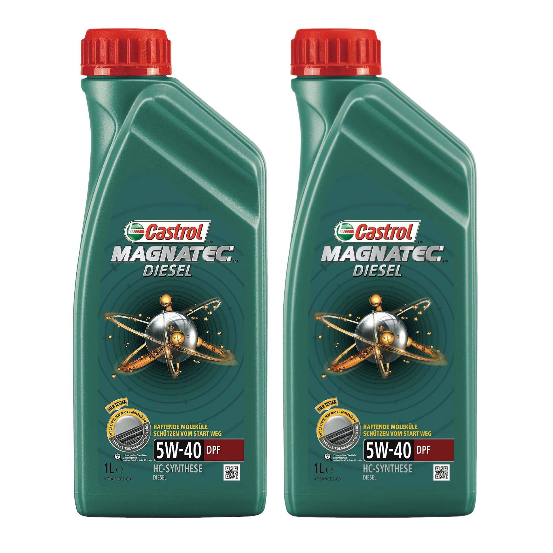 2x 1 L = 2 Liter Castrol Magnatec Diesel 5W-40 DPF Motoröl von Castrol Bundle