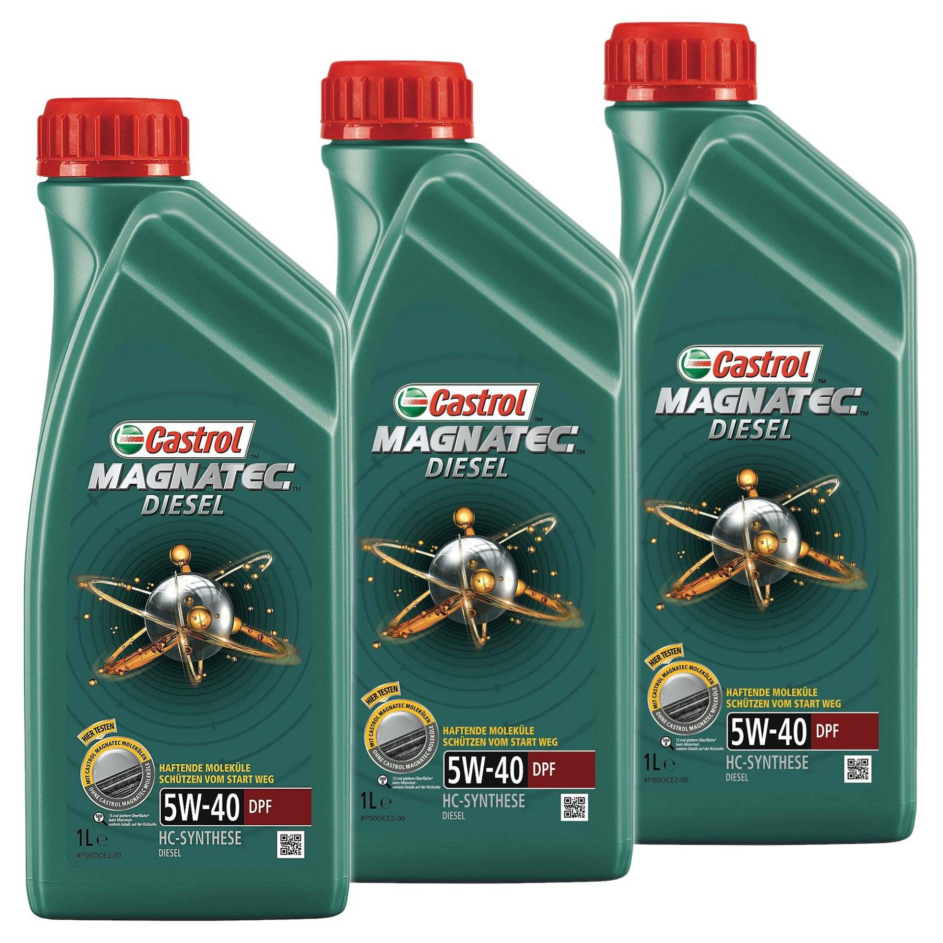 3x 1 L = 3 Liter Castrol Magnatec Diesel 5W-40 DPF Motoröl von Castrol Bundle