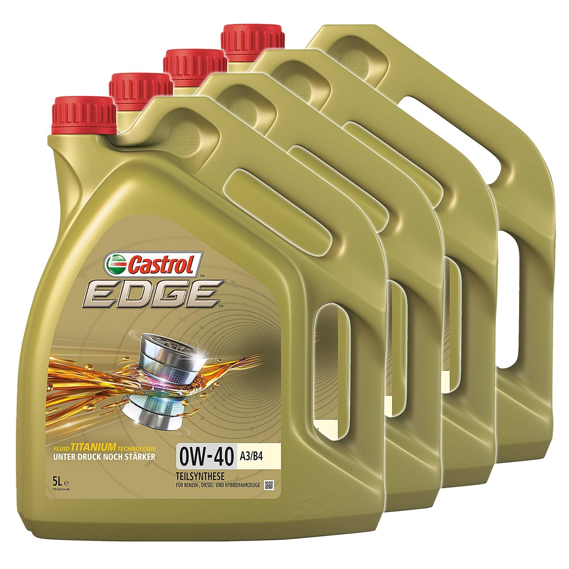 CASTROL 20 L EDGE FLUID TITANIUM 0W-40 A3/B4 von Castrol Bundle