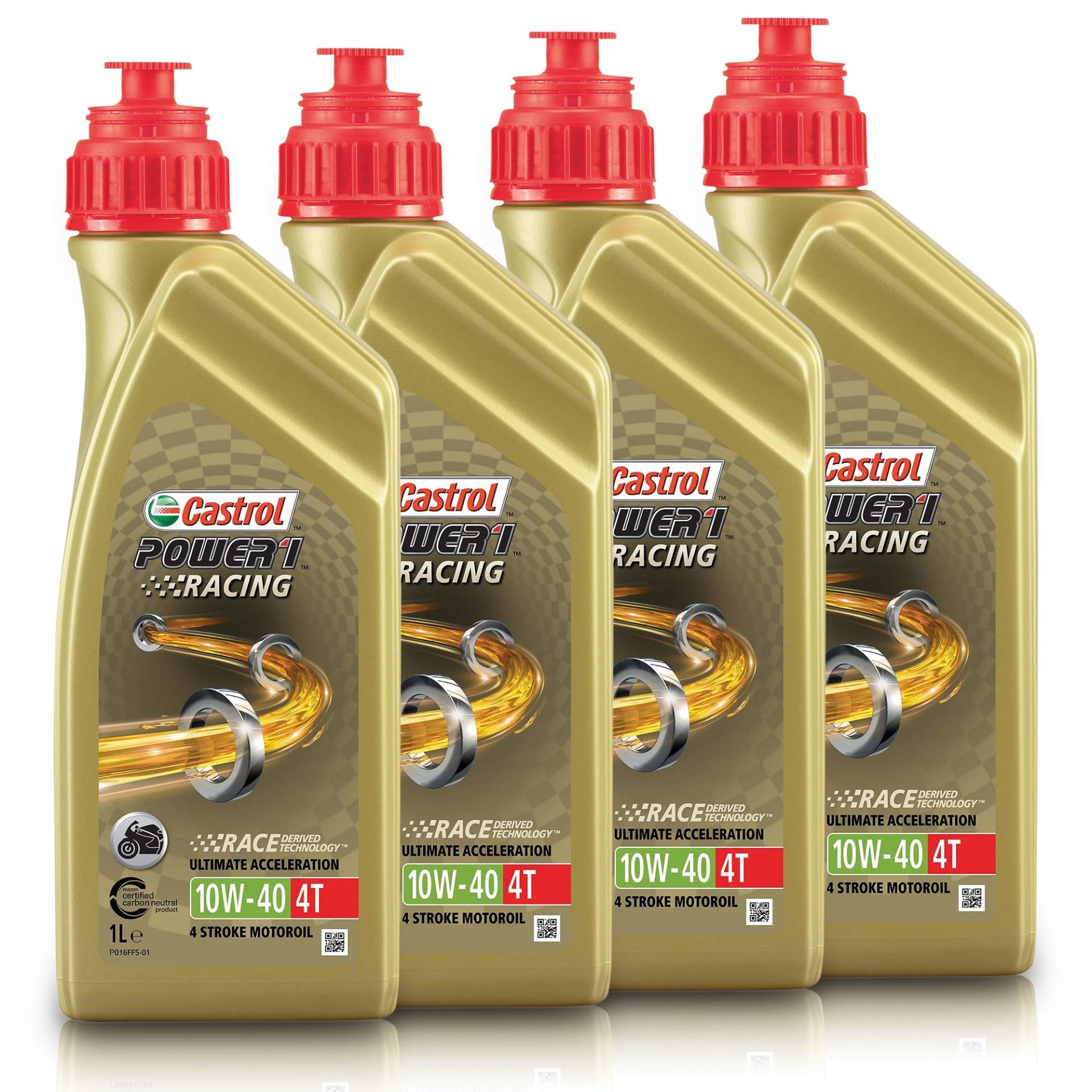 CASTROL 4x 1 L POWER1 Racing 4T 10W-40 von Castrol Bundle