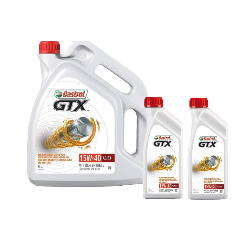 Motorenöl 15W-40 GTX A3/B3 [7 L] von Castrol (SET14C19F7L) Öl Schmierung Motorenöl von Castrol Bundle