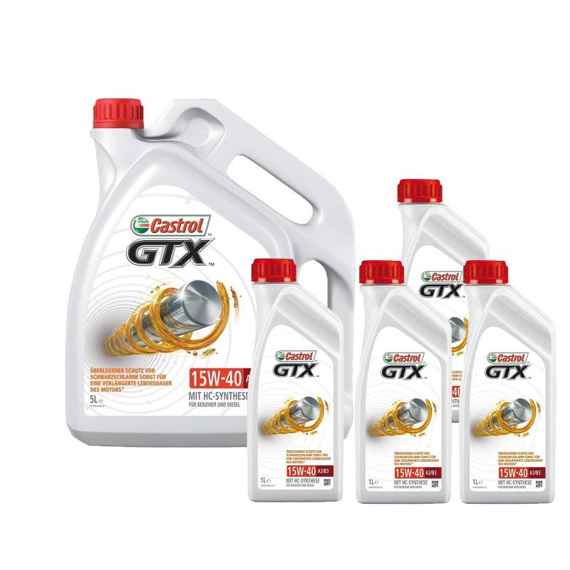 Motorenöl 15W-40 GTX A3/B3 [9 L] von Castrol (SET14C19F9L) Öl Schmierung Motorenöl von Castrol Bundle