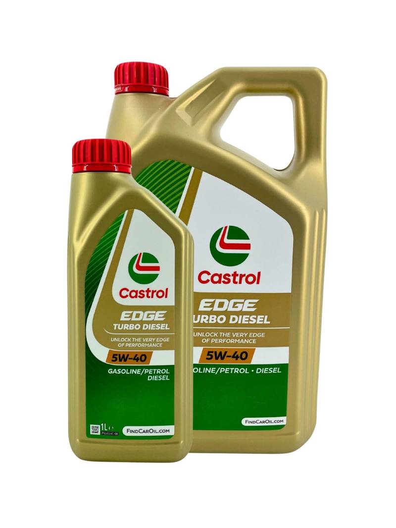 Motorenöl 5W-40 Edge Turbodiesel Titanium FST [6 L] von Castrol (SET1535BC6L) Öl Schmierung Motorenöl von Castrol Bundle