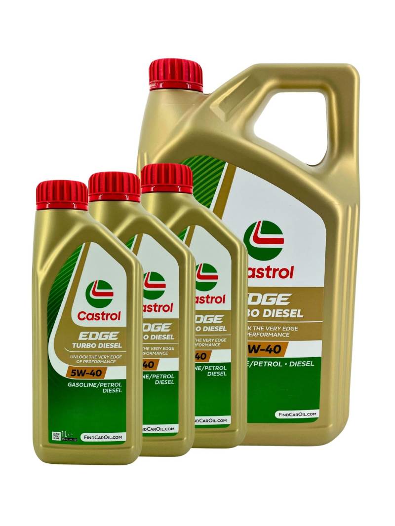 Motorenöl 5W-40 Edge Turbodiesel Titanium FST [8 L] von Castrol (SET1535BC8L) Öl Schmierung Motorenöl von Castrol Bundle