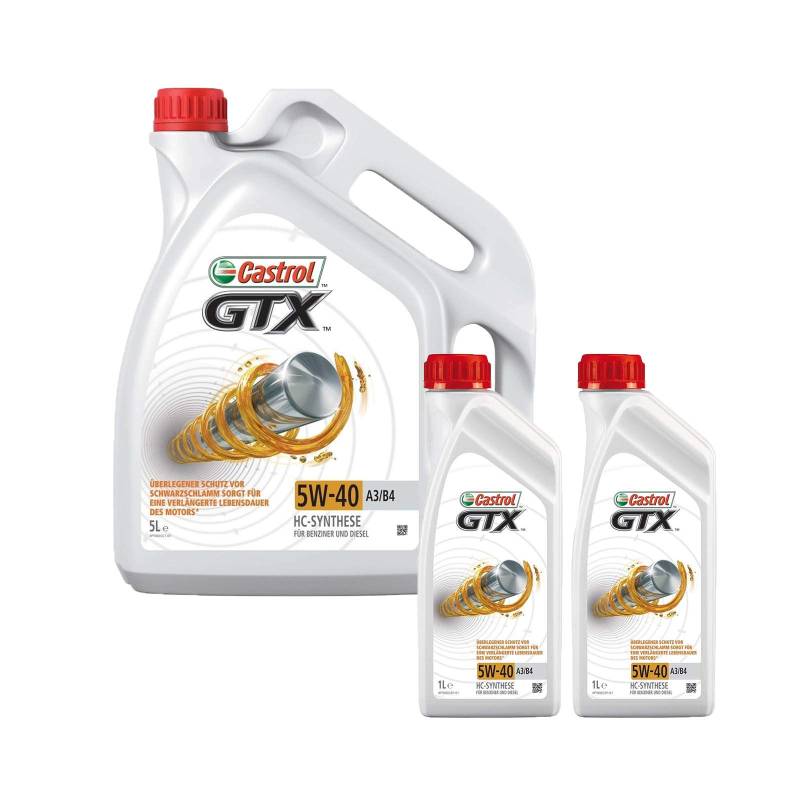 Motorenöl 5W-40 GTX A3/B4 [7 L] von Castrol (SET15218F7L) Öl Schmierung Motorenöl von Castrol Bundle