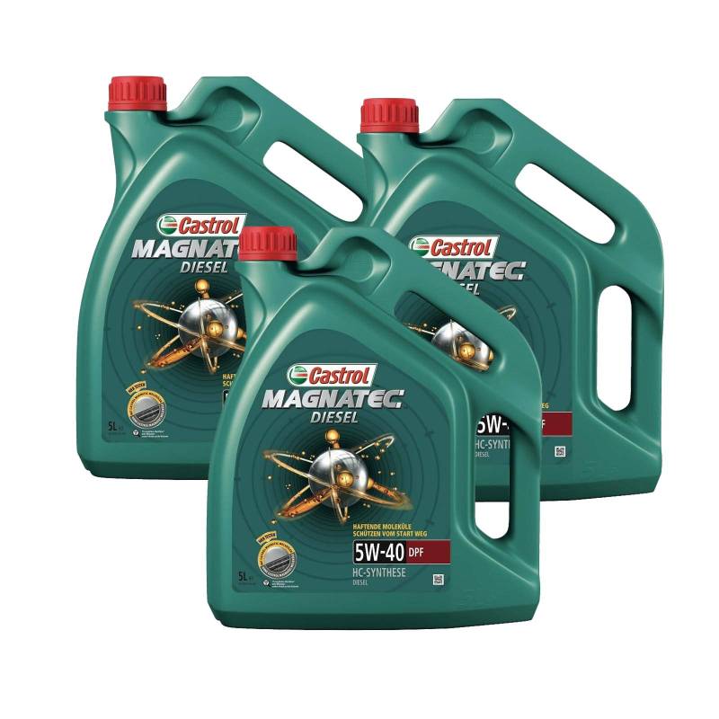 Motorenöl 5W-40 Magnatec Diesel DPF [3x 5 L] von Castrol (SET1502BA15L) Öl Schmierung Motorenöl von Castrol Bundle
