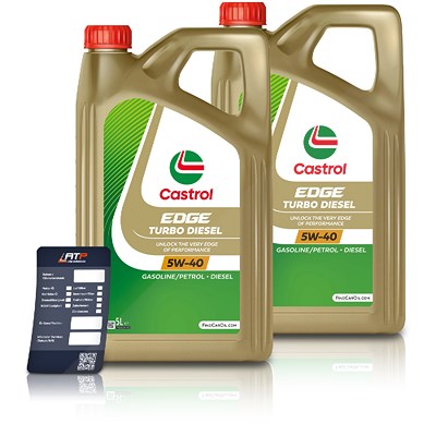 Castrol 10 L EDGE Turbo 5W-40 + Ölwechsel-Anhänger [Hersteller-Nr. 1535BD] von Castrol