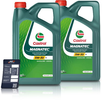 Castrol 10 L Magnatec 5W-30 C3 + Ölwechsel-Anhänger [Hersteller-Nr. 15D612] von Castrol