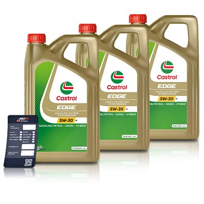 Castrol 15 L EDGE 5W-30 M + Ölwechsel-Anhänger [Hersteller-Nr. 15BF6C] von Castrol