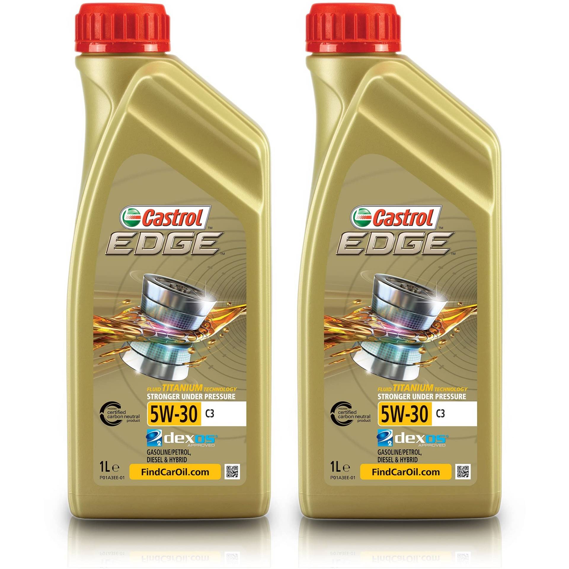 2x 1 L = 2 Liter Castrol Edge Fluid Titanium 5W-30 C3 Motoröl von Castrol