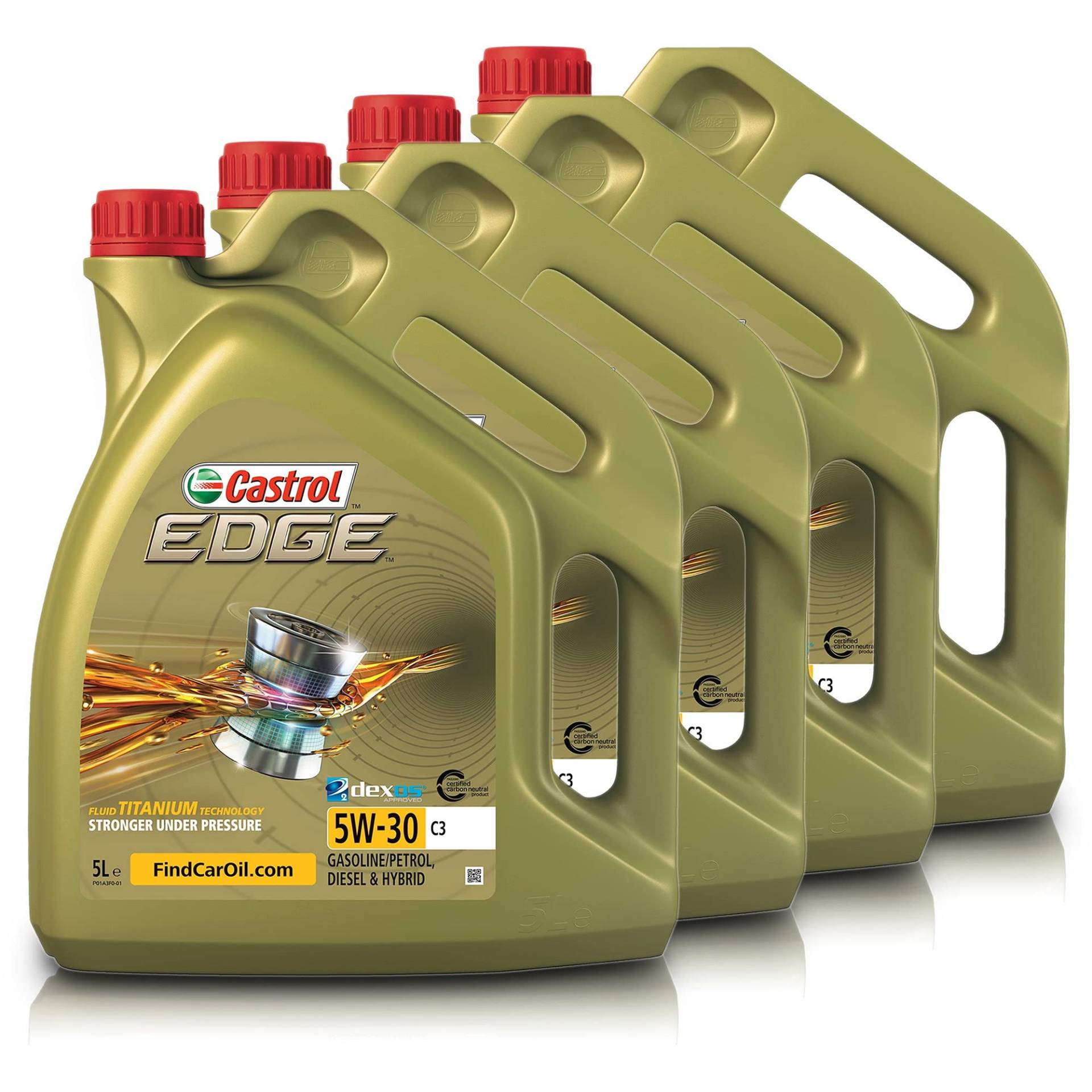 4x 5 L = 20 Liter Castrol Edge Fluid Titanium 5W-30 C3 Motoröl von Castrol