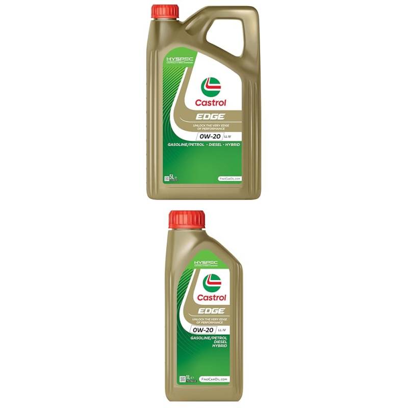 Bundle | Castrol EDGE 0W-20 LL IV Longlife Motoröl, 5L + 1L von Castrol