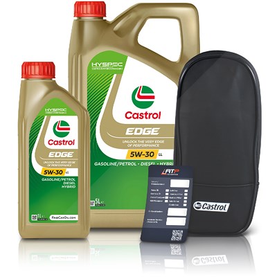 Castrol 6 L EDGE 5W-30 LL + Ölwechsel-Anhanger + Top-up Bag Tasche GRATIS [Hersteller-Nr. 15669E] von Castrol