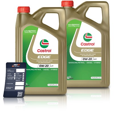 Castrol 10 L EDGE 0W-20 LL IV + Ölwechsel-Anhänger [Hersteller-Nr. 15B1B3] von Castrol