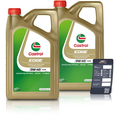 Castrol 10 L EDGE 0W-40 A3/B4 + Ölwechsel-Anhänger [Hersteller-Nr. 15337F] von Castrol