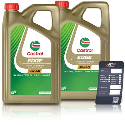 Castrol 10 L EDGE 5W-40 + Ölwechsel-Anhänger [Hersteller-Nr. 1535F1] von Castrol