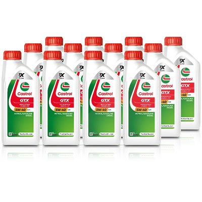 Castrol 12x 1 L GTX 5W-40 A3/B4 [Hersteller-Nr. 15218E] von Castrol