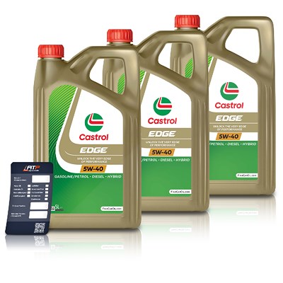 Castrol 15 L EDGE 5W-40 + Ölwechsel-Anhänger [Hersteller-Nr. 1535F1] von Castrol