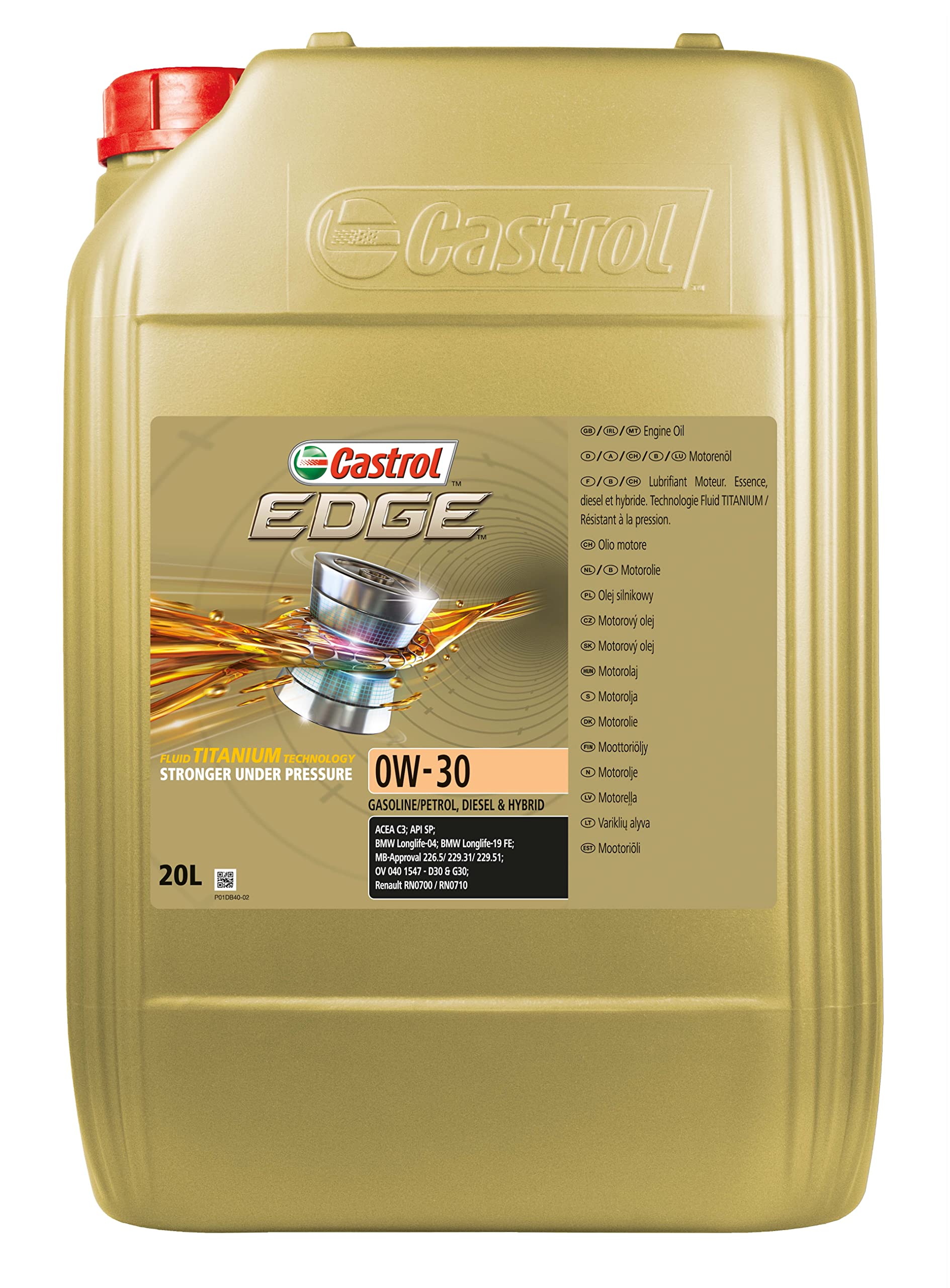 Castrol EDGE 0W-30 Motoröl, 20L von Castrol