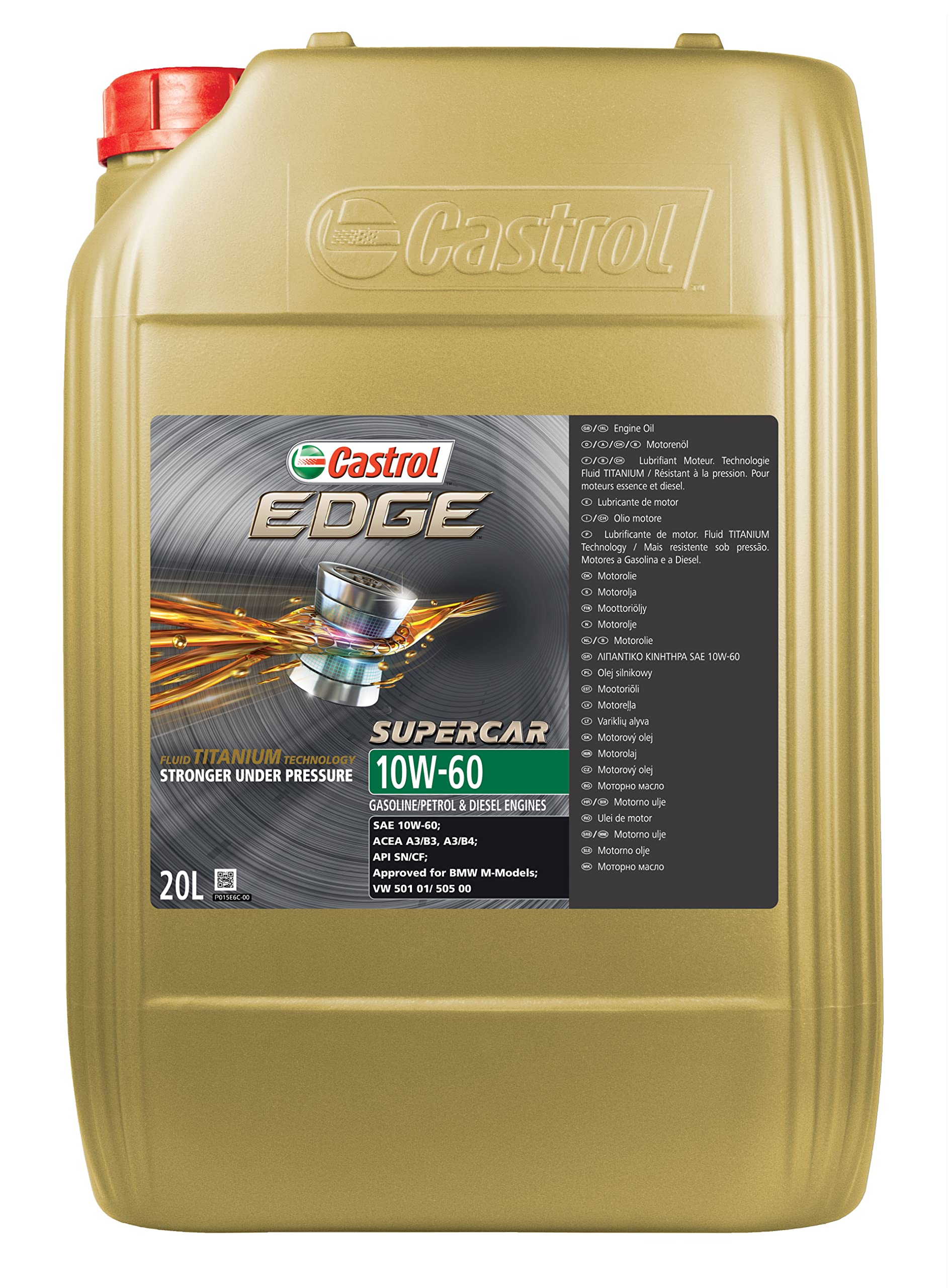 Castrol EDGE 10W-60 SUPERCAR Motoröl, 20L Castrol EDGE 10W-60 SUPERCAR Motoröl, 20L von Castrol