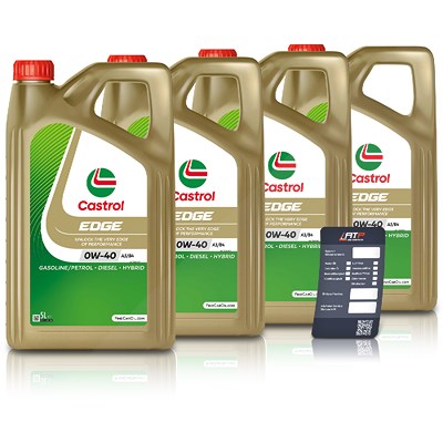 Castrol 20 L EDGE 0W-40 A3/B4 + Ölwechsel-Anhänger [Hersteller-Nr. 15337F] von Castrol