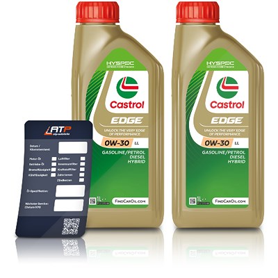 Castrol 2x 1 L EDGE 0W-30 LL + Ölwechsel-Anhänger Castrol 2x 1 L EDGE 0W-30 LL + Ölwechsel-Anhänger von Castrol