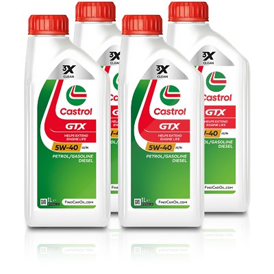 Castrol 4x 1 L GTX 5W-40 A3/B4 [Hersteller-Nr. 15218E] von Castrol