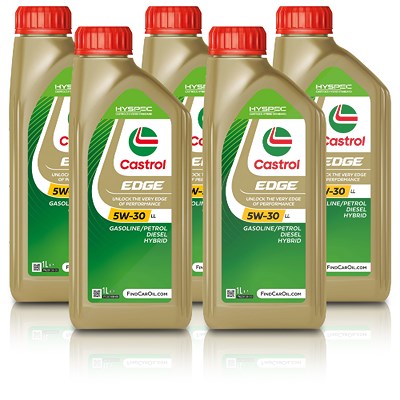 Castrol 5x 1 L EDGE 5W-30 LL [Hersteller-Nr. 15665F] von Castrol