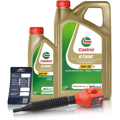 Castrol 6 L EDGE 5W-30 C3 + Ölwechsel-Anhänger + Einfülltrichter [Hersteller-Nr. 1552FD] von Castrol