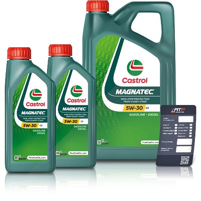 Castrol 7 L Magnatec 5W-30 C3 + Ölwechsel-Anhänger [Hersteller-Nr. 15D612] von Castrol