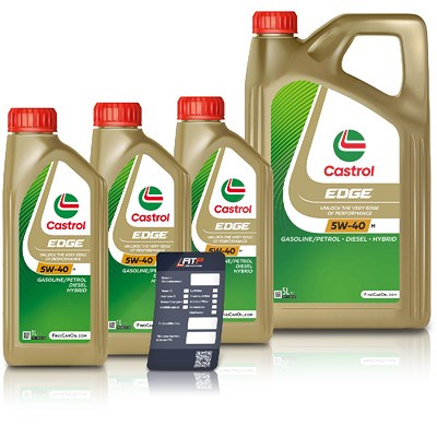 Castrol 8 L EDGE 5W-40 M + Ölwechsel-Anhänger [Hersteller-Nr. 15D3AB] von Castrol