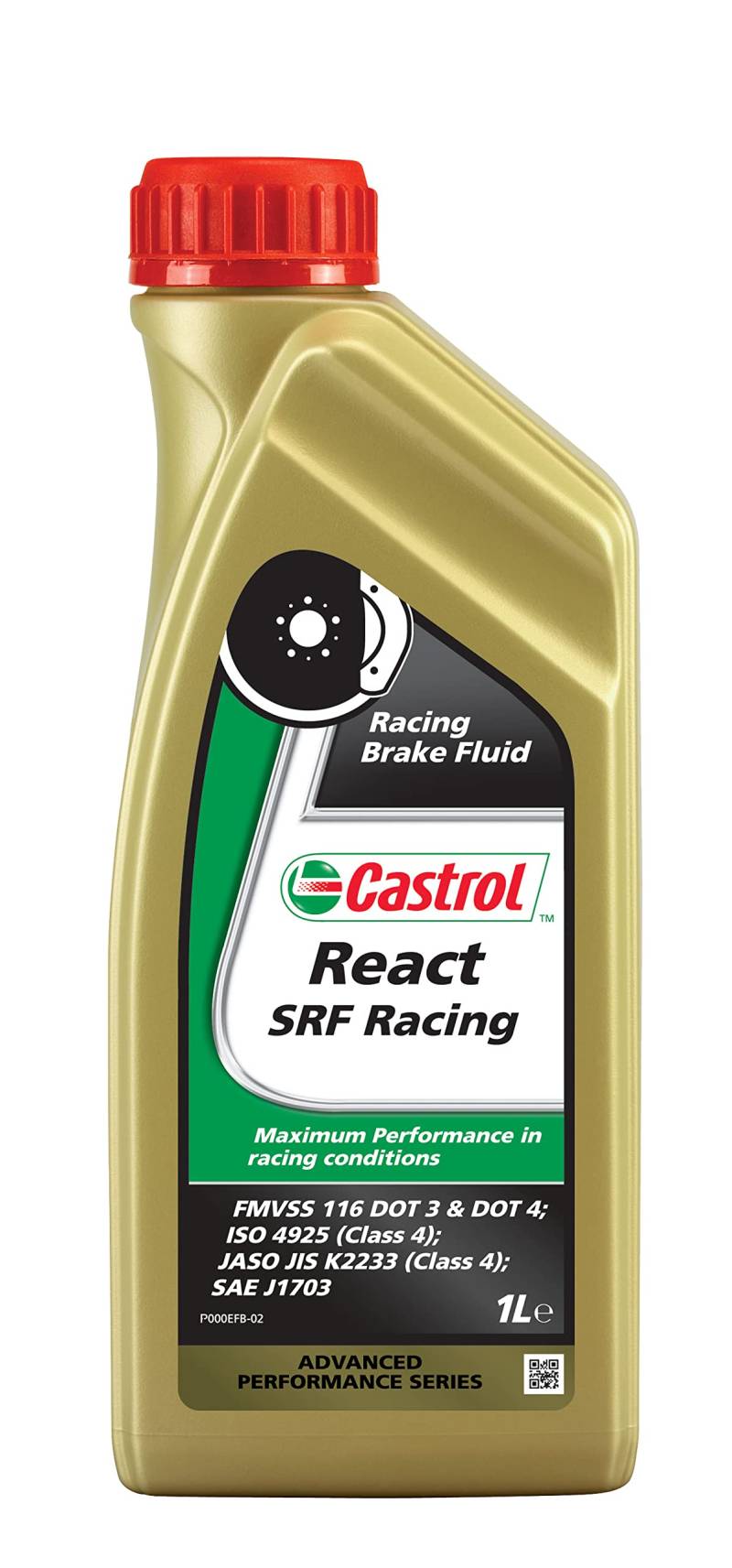 Castrol REACT SRF Racing Hochleistungsbremsflüssigkeit, 1L von Castrol