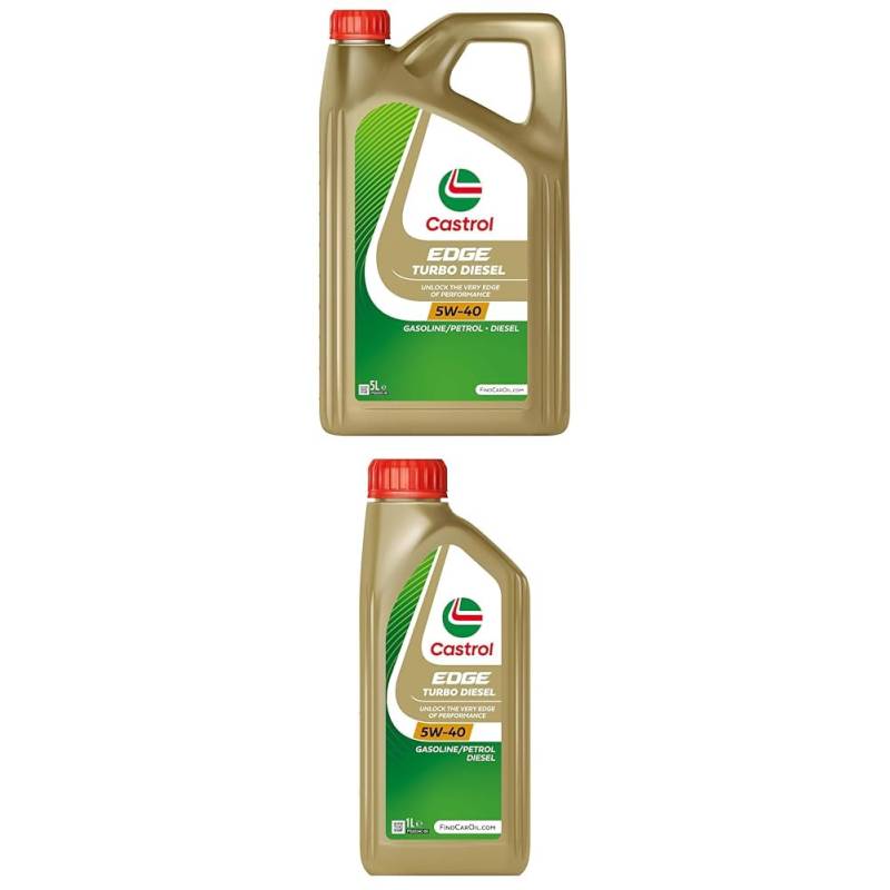 Bundle | Castrol EDGE TURBO DIESEL 5W-40 Motoröl, 5L + 1L von Castrol