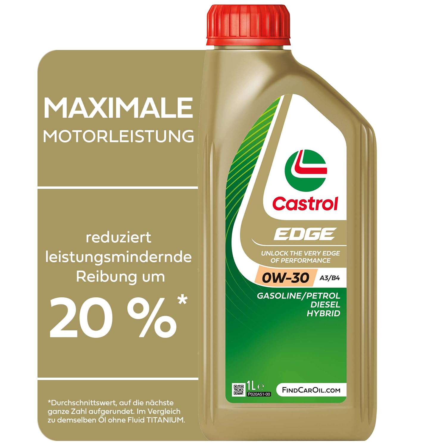 Castrol EDGE 0W-30 A3/B4 Motoröl, 1L Castrol EDGE 0W-30 A3/B4 Motoröl, 1L von Castrol