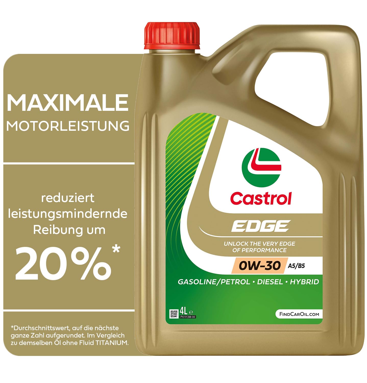 Castrol EDGE 0W-30 A5/B5 Motoröl, 4L Castrol EDGE 0W-30 A5/B5 Motoröl, 4L von Castrol