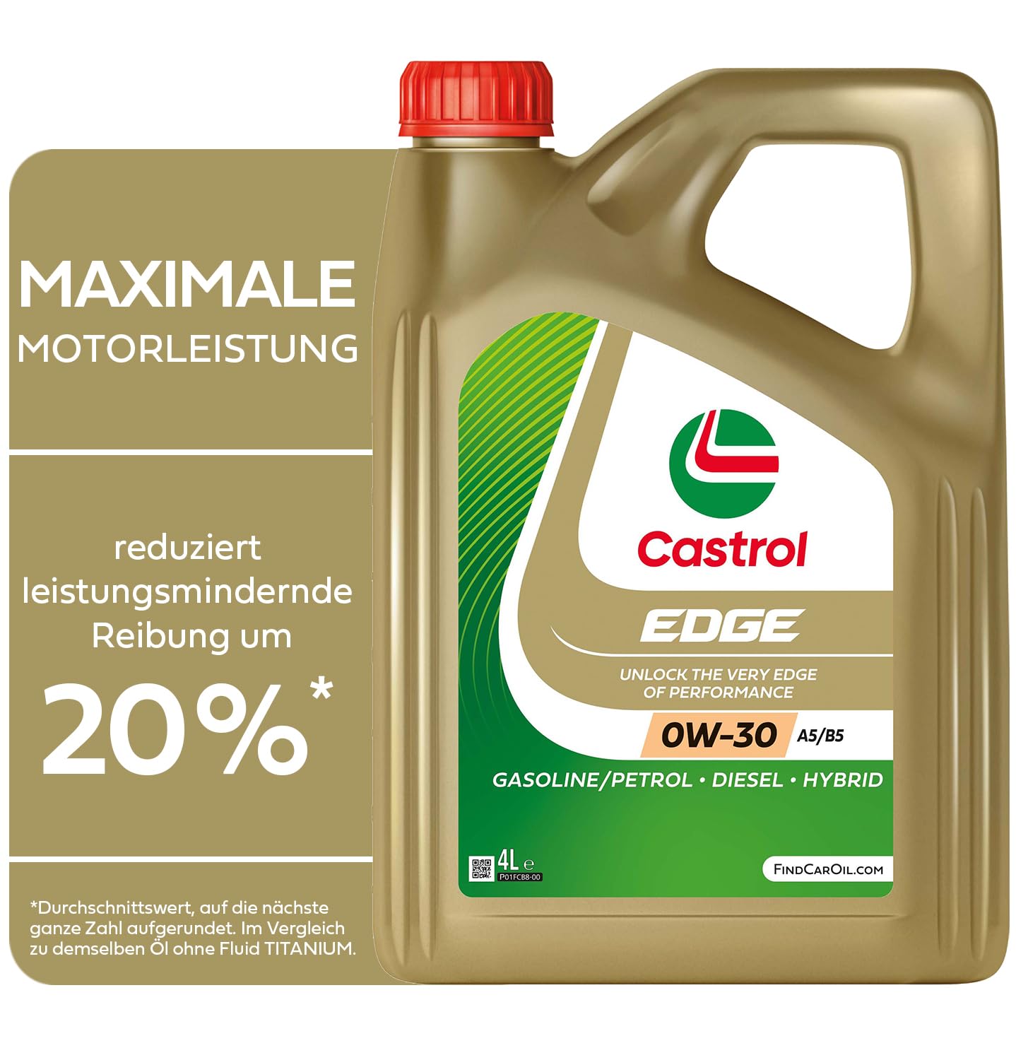 Castrol EDGE 0W-30 A5/B5 Motoröl, 4L von Castrol