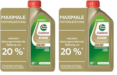 Castrol EDGE 0W-30 Motoröl, 1L (Packung mit 2) von Castrol