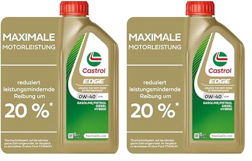 Castrol EDGE 0W-40 A3/B4 Motoröl, 1L (Packung mit 2) von Castrol
