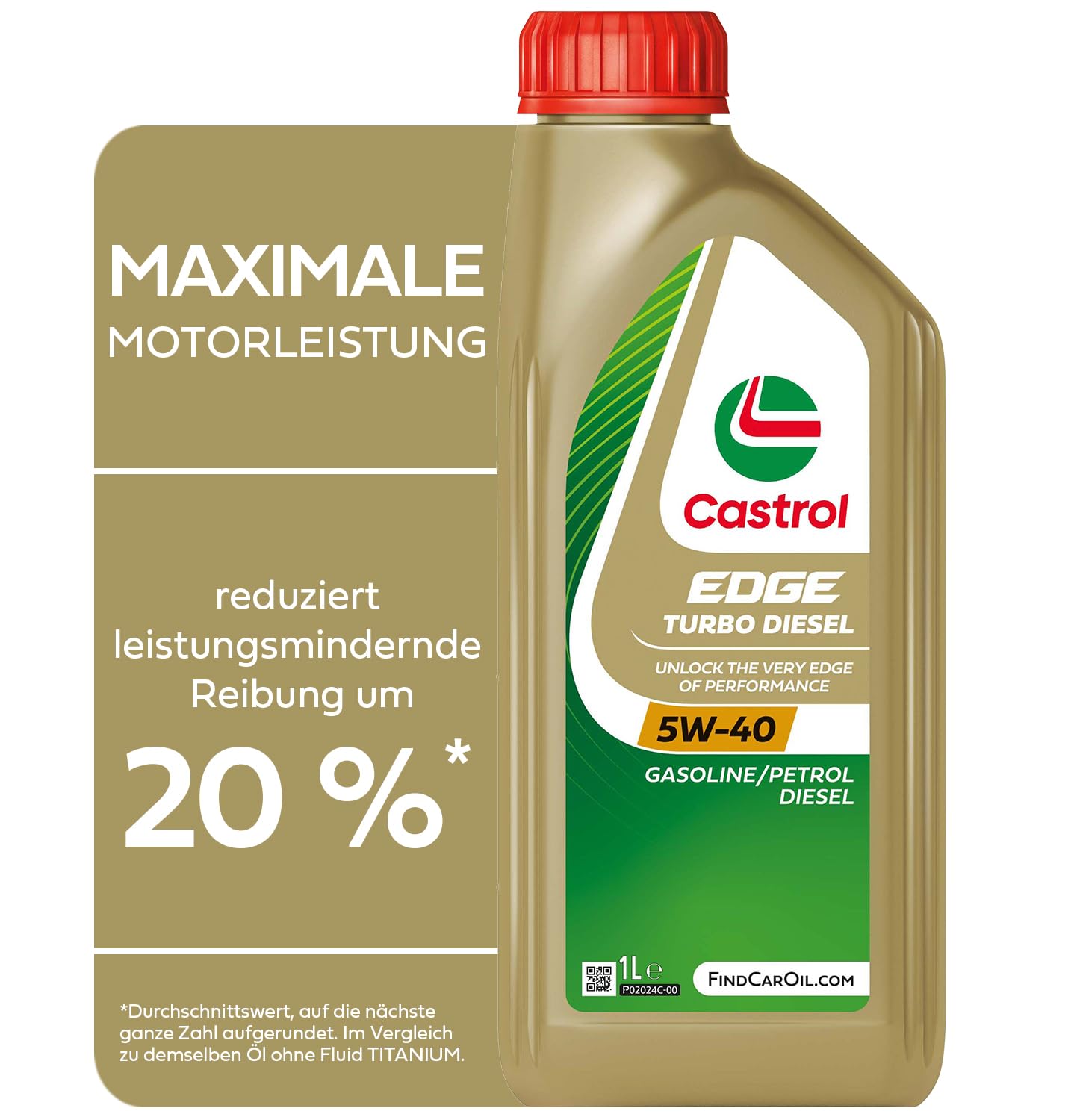 Castrol EDGE TURBO DIESEL 5W-40 Motoröl, 1L Castrol EDGE TURBO DIESEL 5W-40 Motoröl, 1L von Castrol