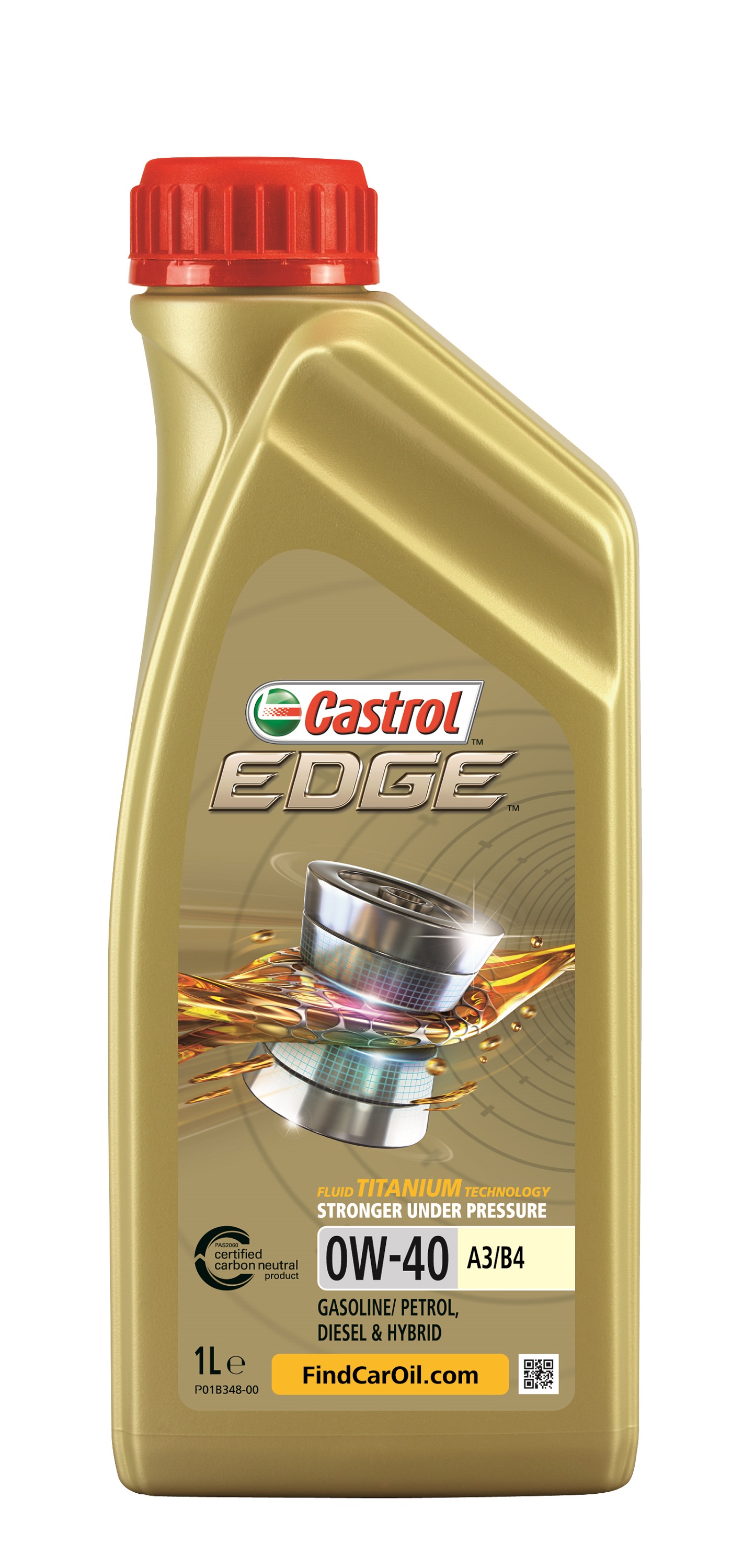 Castrol Edge 0W-40 A3/B4 Motoröl mit Titanium FST, 1 Liter von Castrol