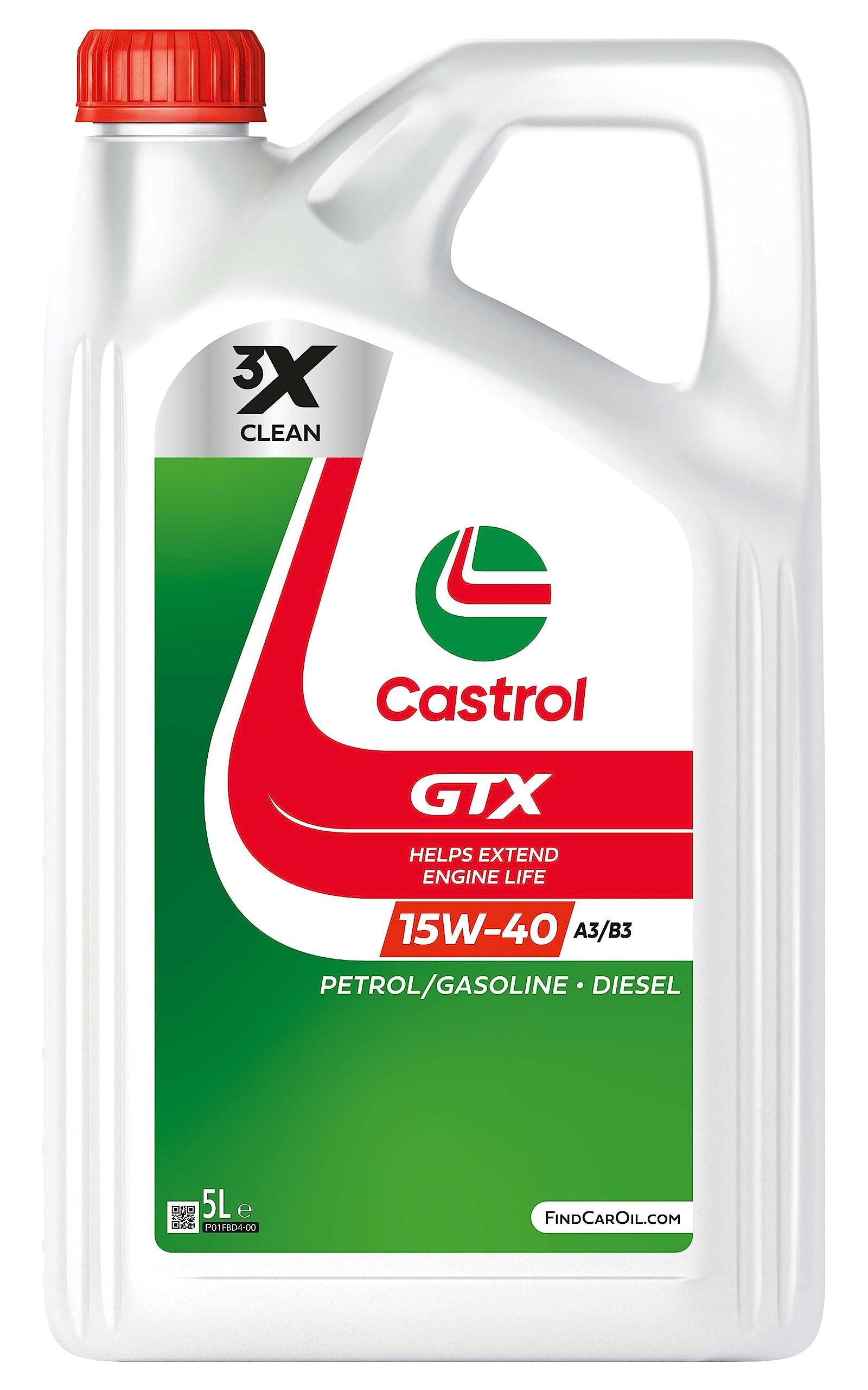 Castrol GTX 15W-40 A3/B3 Motoröl, 5L von Castrol