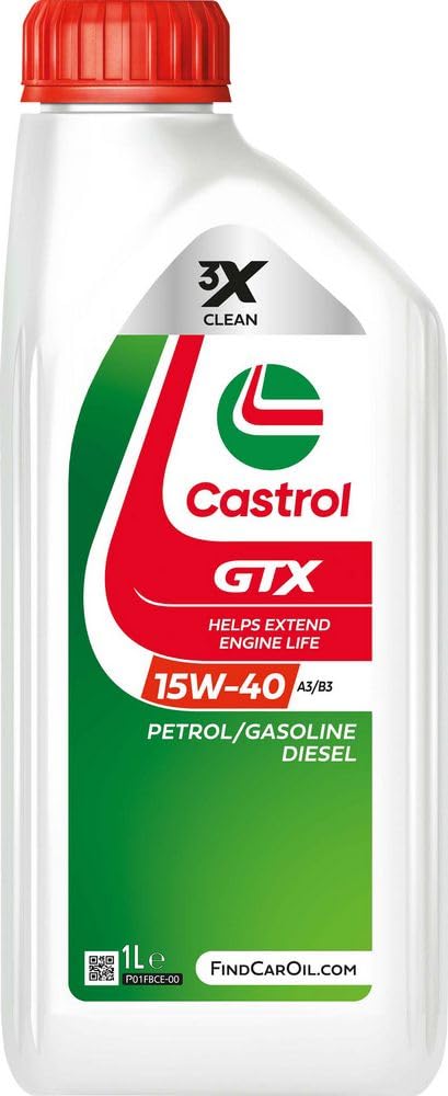 Castrol GTX Motorenöl 15W-40 A3/B3 1L (englischsprachige Etiketten) von Castrol
