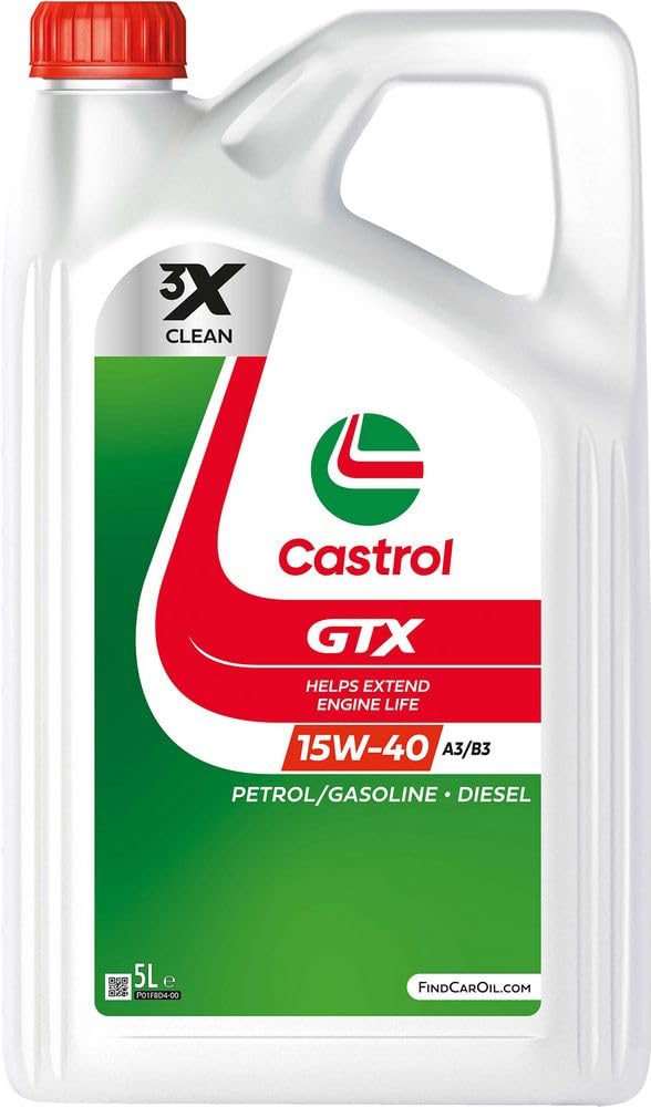 Castrol GTX Motorenöl 15W-40 A3/B3 4L (englischsprachige Etiketten) von Castrol