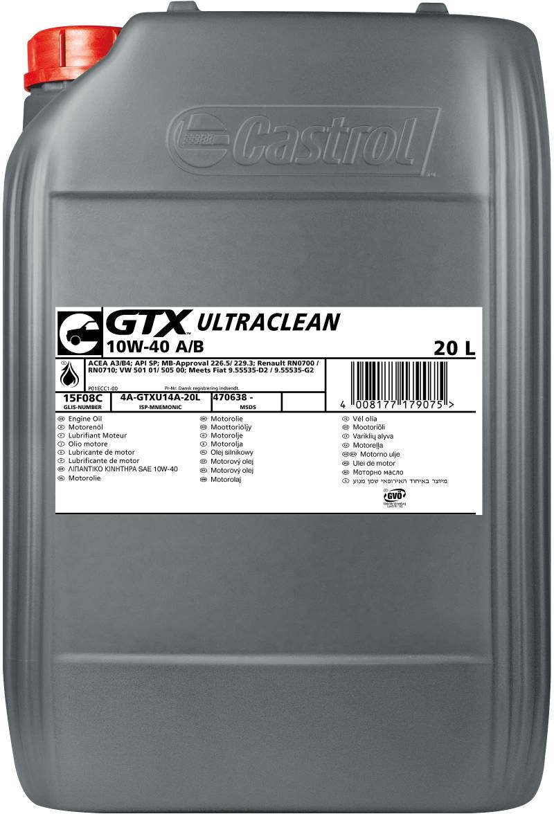 Castrol GTX ULTRACLEAN 10W-40 A/B, 20 Liter von Castrol