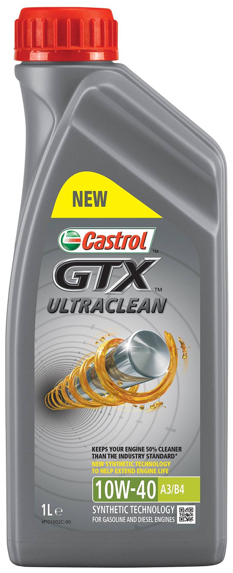 Castrol Limited 15A727 GTX Ultraclean 10W-40 A3/B4 Grey, 1 L von Castrol Limited