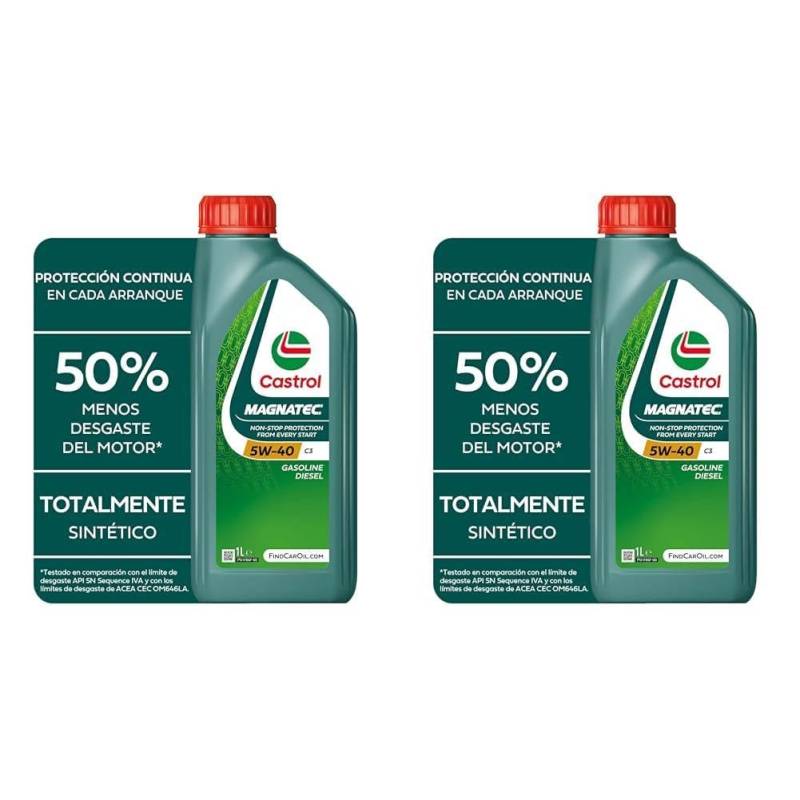 Castrol MAGNATEC 5W-40 C3 Motoröl, 1L (Packung mit 2) von Castrol