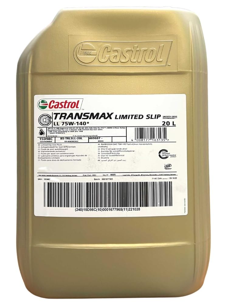 Castrol Transmax Limited Slip 75W-140 LL 20 Liter von Castrol