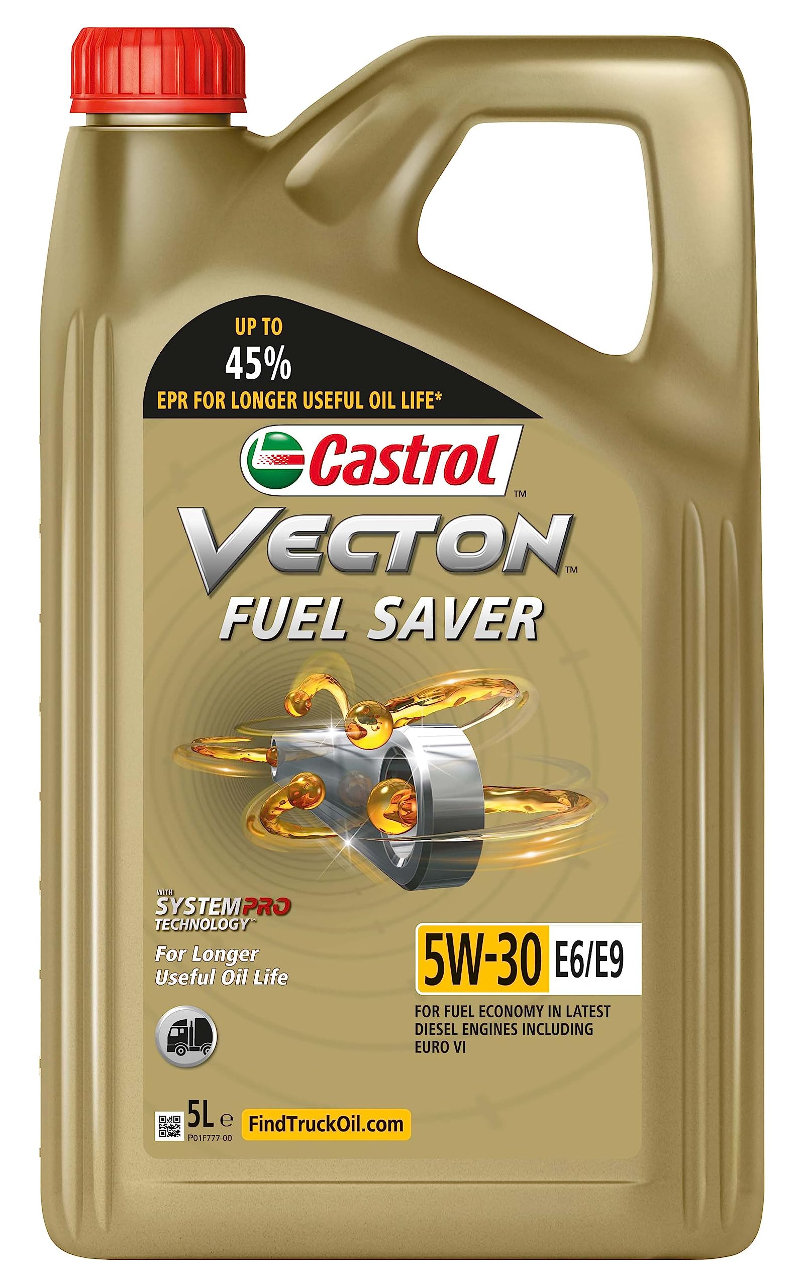 Castrol VECTON FUEL SAVER 5W-30 E6/E9 Motoröl, 5L von Castrol