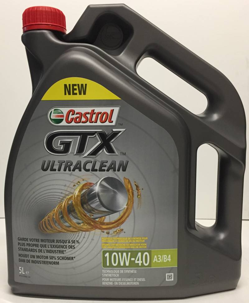 CASTROL Motoröl Öl GTX ULTRACLEAN 10W-40 10W40 A3/B4 - 5 Liter von JCKEL